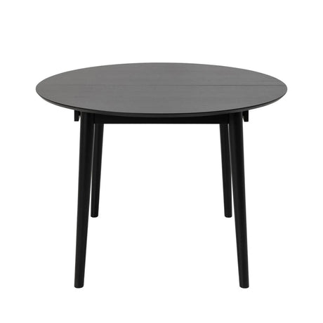 Montreux Round Extending Dining Table - 4-6 Seater - 115cm-154cm - Black