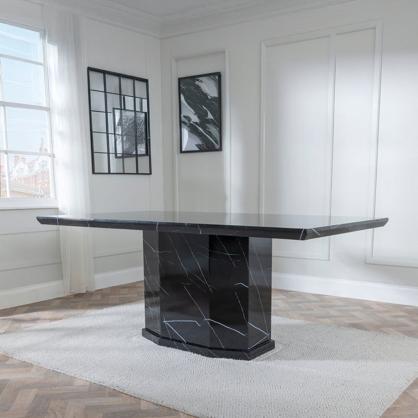 Toronto Marble Dining Table with Pedestal Base - Sizes Available