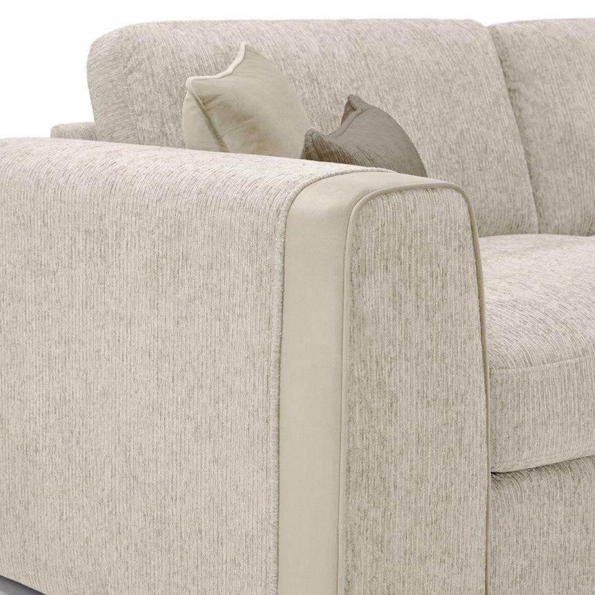 Churchill Beige Fabric Large Corner Sofa