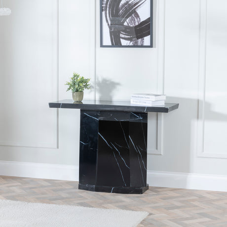 Toronto Marble Console Table with Pedestal Base