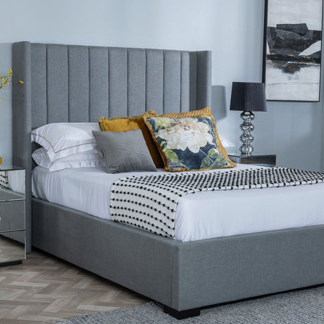Avola Boucle Fabric Ottoman Storage Bed