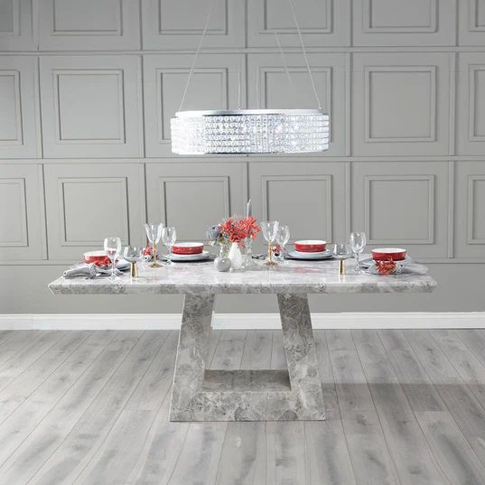 Pesaro 6 Seater Marble Dining Table