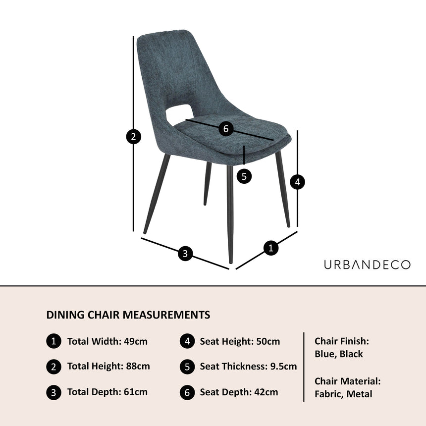 Stansbury Fabric Dining Chair with Black Legs