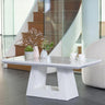 Pisa Marble Coffee Table with Pedestal Base