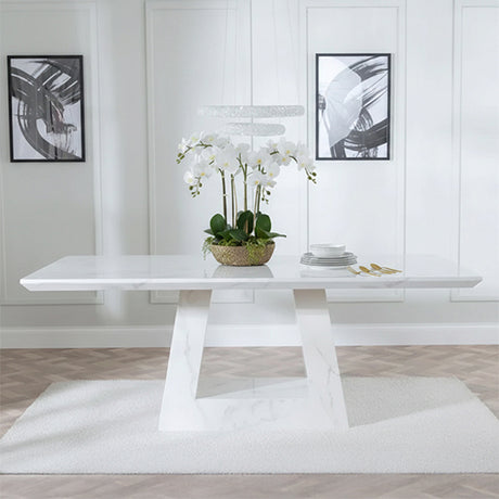 Pisa 6 Seater Marble Dining Table - Sizes Available
