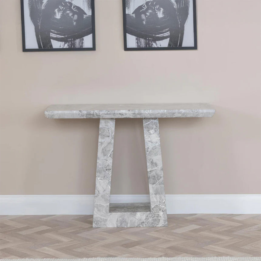 Pisa Grey Marble Console Table