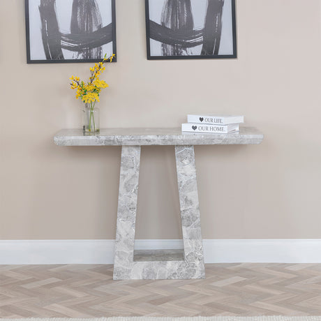 Pisa White Marble Console Table
