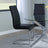 Roma Black Faux Leather Dining Chair and Chrome Cantilever Base-2