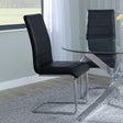 Roma Black Faux Leather Dining Chair and Chrome Cantilever Base