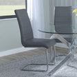 Roma Grey Faux Leather Dining Chair and Chrome Cantilever Base