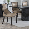 Sandia Leather Dining Chair with Brown Legs