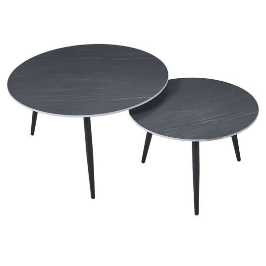 Sarzana Round Ceramic Coffee Table (Set of 2)