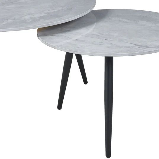 Sarzana Round Ceramic Coffee Table (Set of 2)
