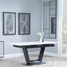 Sicily Ceramic Extending Dining Table with Black Cross Base - 140cm-180cm