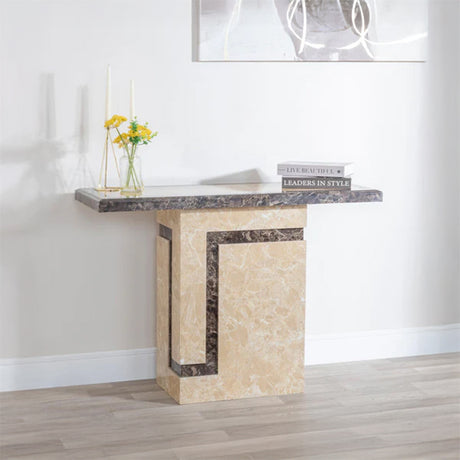 Sicily Cream Marble Console Table
