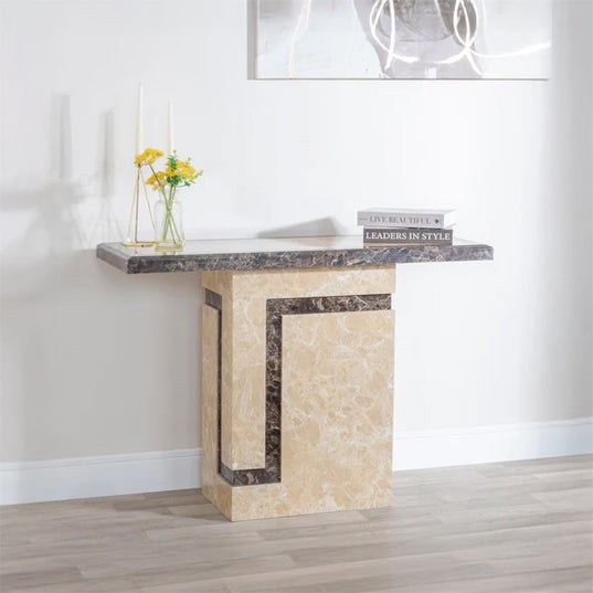 Sicily Cream Marble Console Table