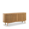Soho Oak 4 Door Slatted Large Sideboard