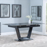 Sophia 4-6 Seater Ceramic Extending Dining Table with Black Base - 140cm-180cm