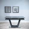 Sophia Ceramic Extending Dining Table with Black Base - 140cm-180cm
