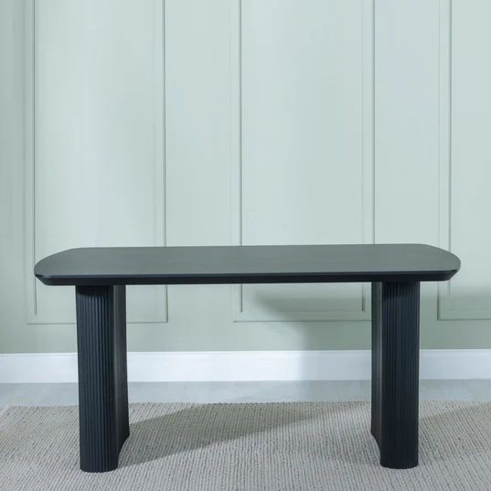 Emilia Fluted 6 Seater Pedestal Dining Table - 160cm