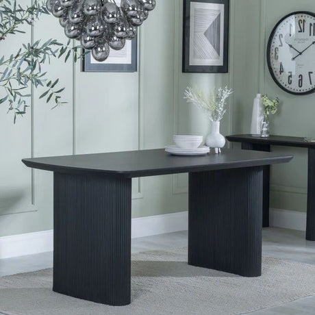 Emilia Fluted 6 Seater Pedestal Dining Table - 160cm