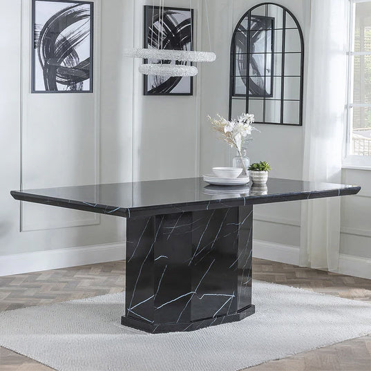 Toronto Marble Dining Table with Pedestal Base - Sizes Available