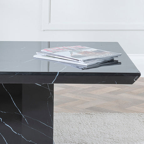 Toronto Marble Coffee Table with Pedestal Base