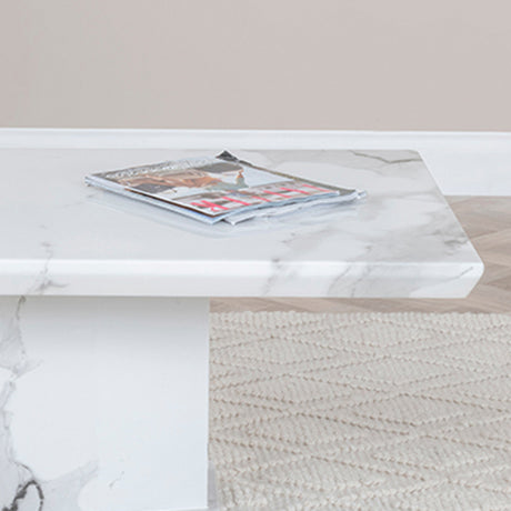 Toronto Marble Coffee Table with Pedestal Base
