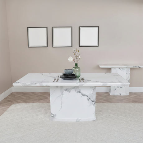 Toronto Marble Dining Table with Pedestal Base - Sizes Available