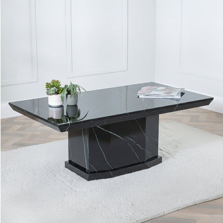 Toronto Marble Coffee Table with Pedestal Base