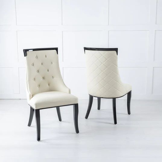 Turin Black Marble Dining Set - Modica Faux Leather Chairs