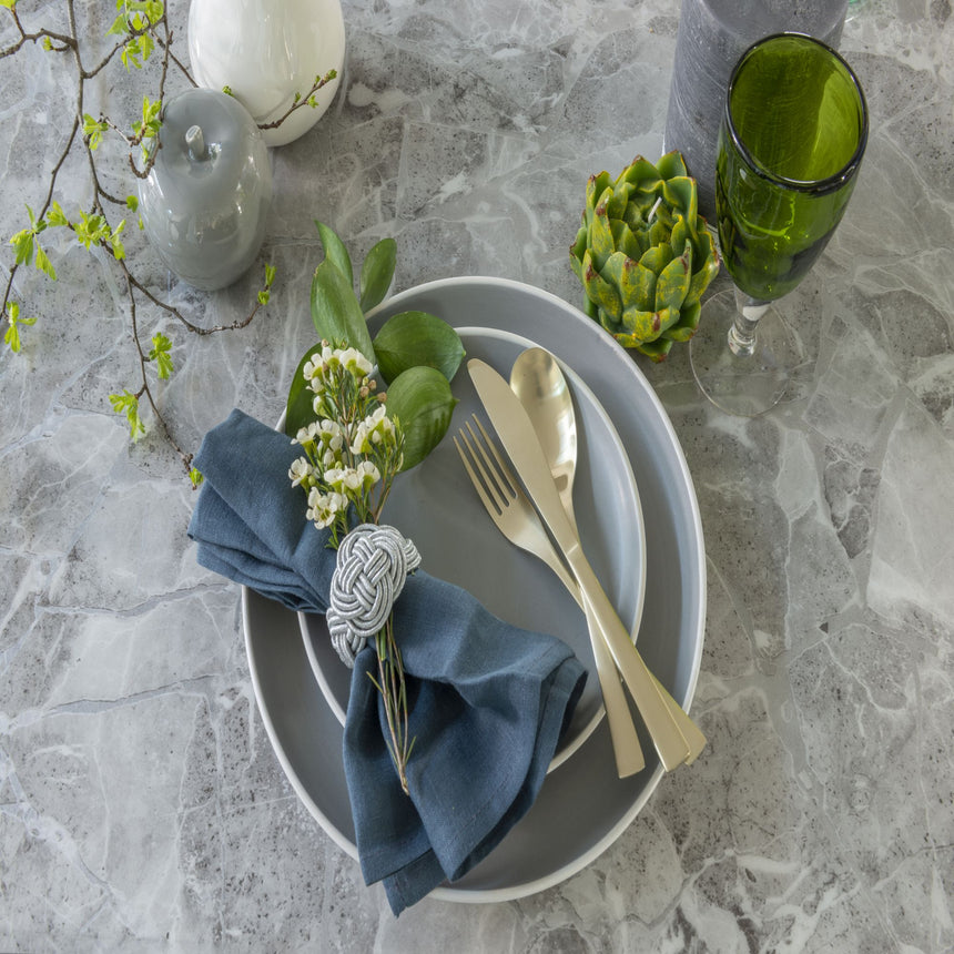 Genoa 140cm Square Marble Dining Table with Pedestal Base
