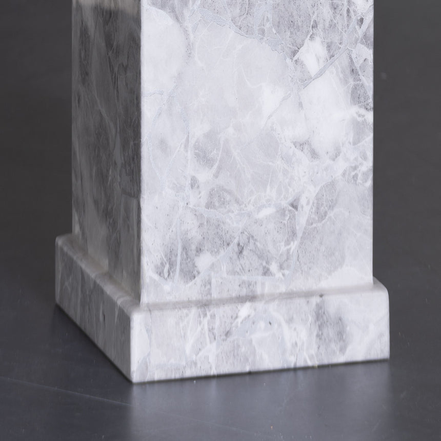 Genoa Square Grey Marble Lamp Table