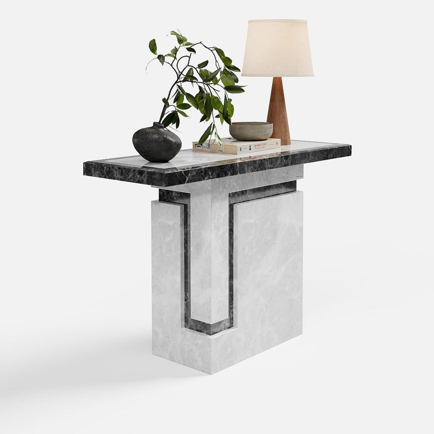 Venice Console Table - Armani Grey Engineered Marble