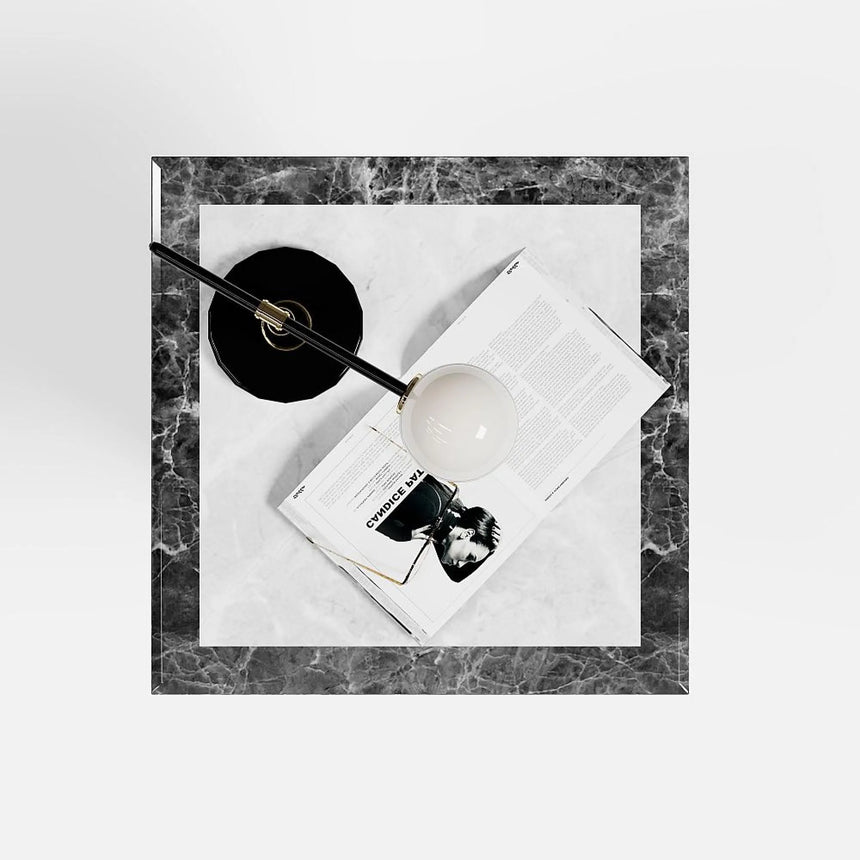 Sicily Armani Grey Engineered Marble Side Table