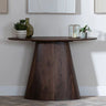 Chiswick Oak Oval Console Table with Pedestal Base