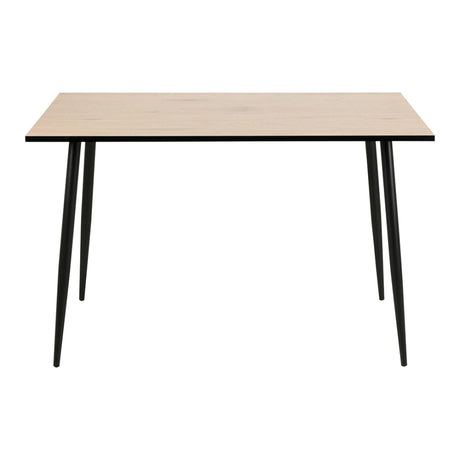 Wilma Dining Table - 4 Seater - 120cm - White Oak and Black