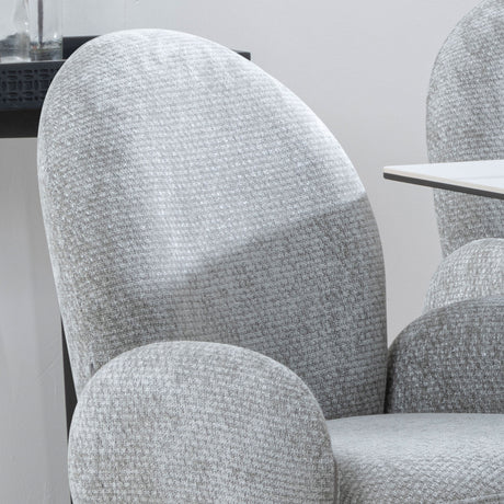 Altavista Fabric Swivel Dining Chair with Black Legs