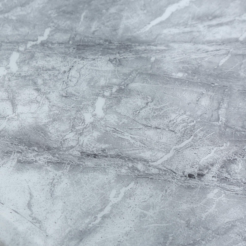 Glacier Console Table - Grey Marble & Chrome