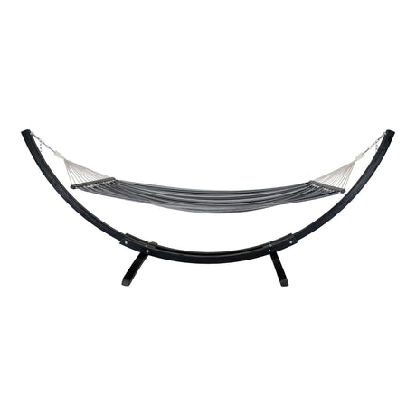 Tripoli Hammock - Grey - Fabric - Black Wooden Stand