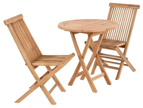 Oviedo Bistro Set - 2 Seater - Round - Teak Wood