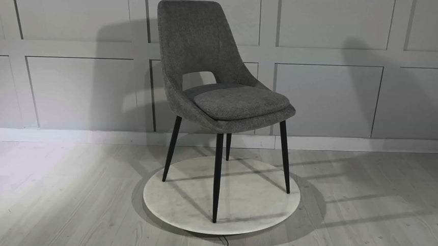 Stansbury Fabric Dining Chair with Black Legs