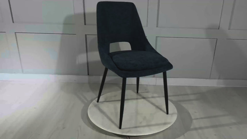 Stansbury Fabric Dining Chair with Black Legs