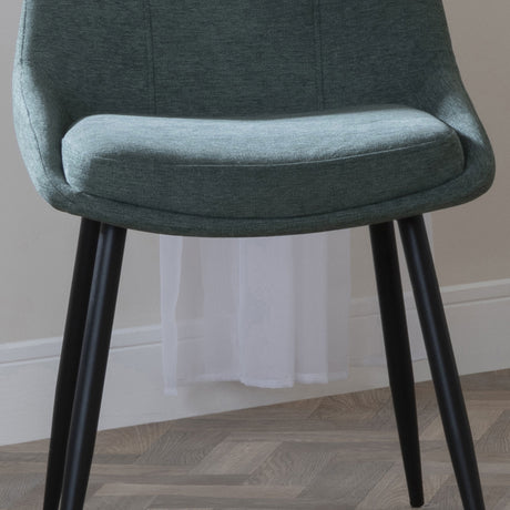 Rovereto Fabric Dining Chair with Black Legs